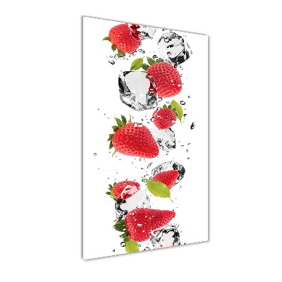 Tableau verre acrylique Fraises