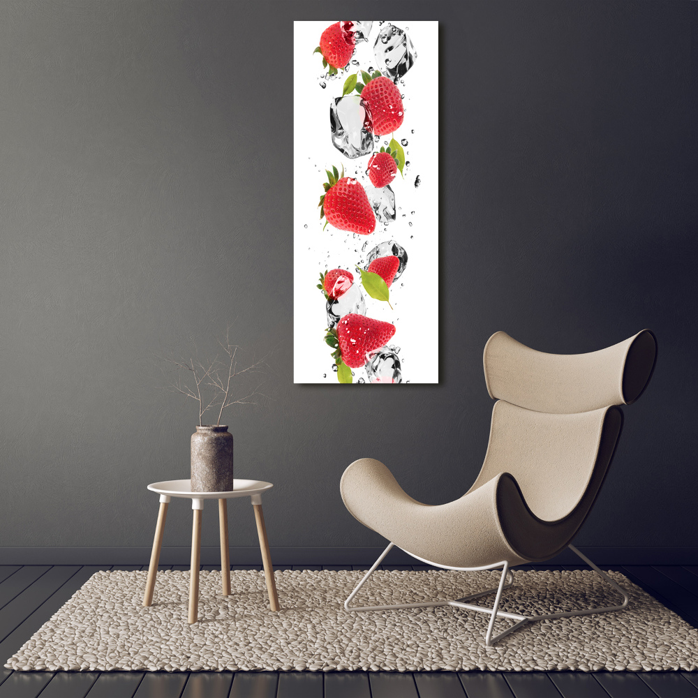 Tableau verre acrylique Fraises