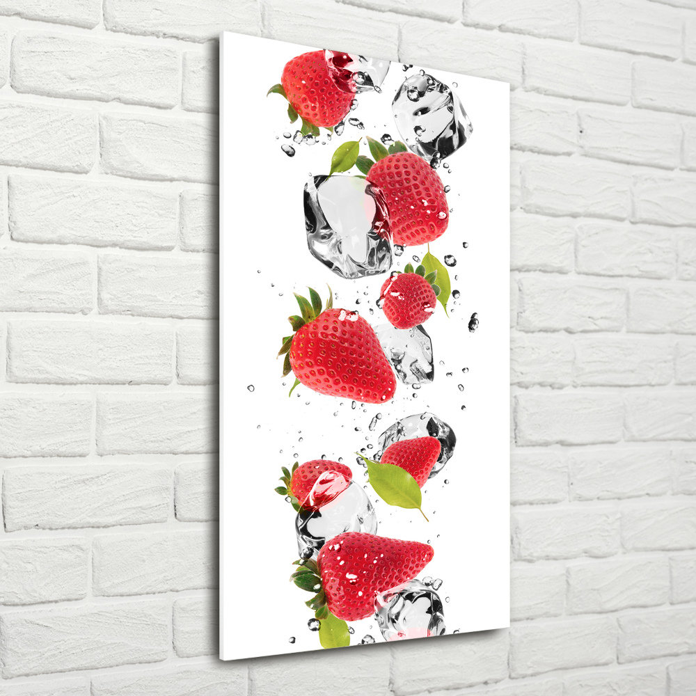 Tableau verre acrylique Fraises