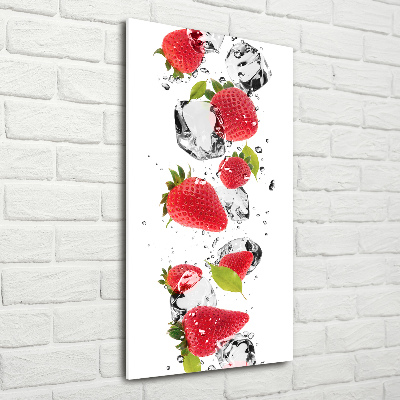 Tableau verre acrylique Fraises