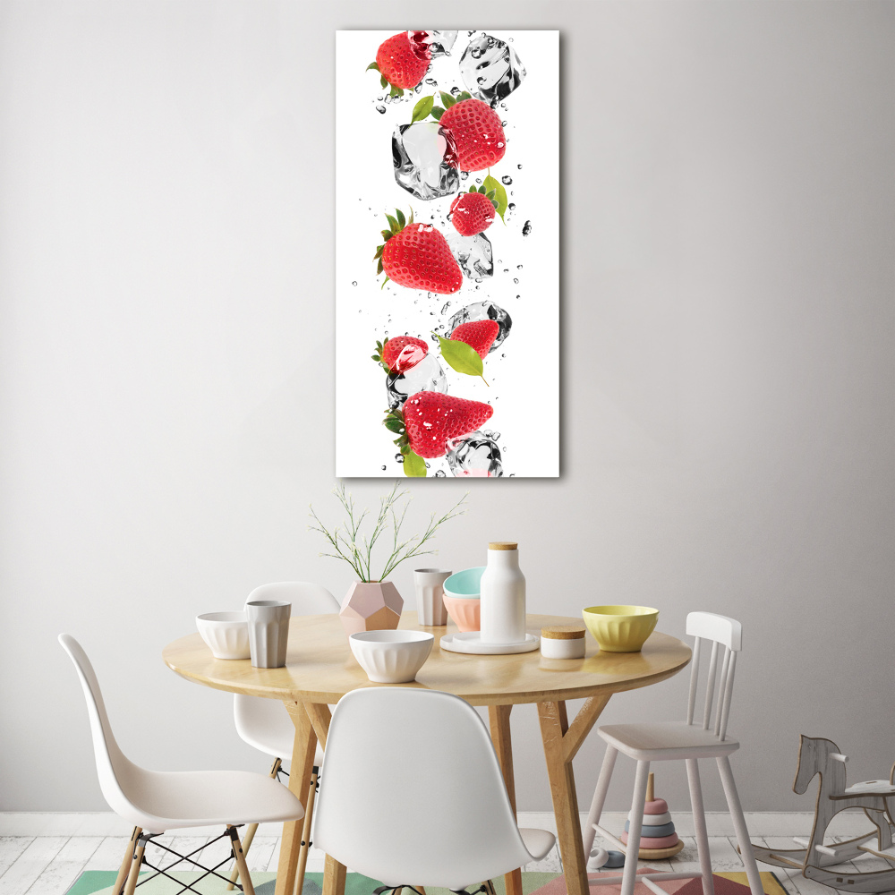 Tableau verre acrylique Fraises