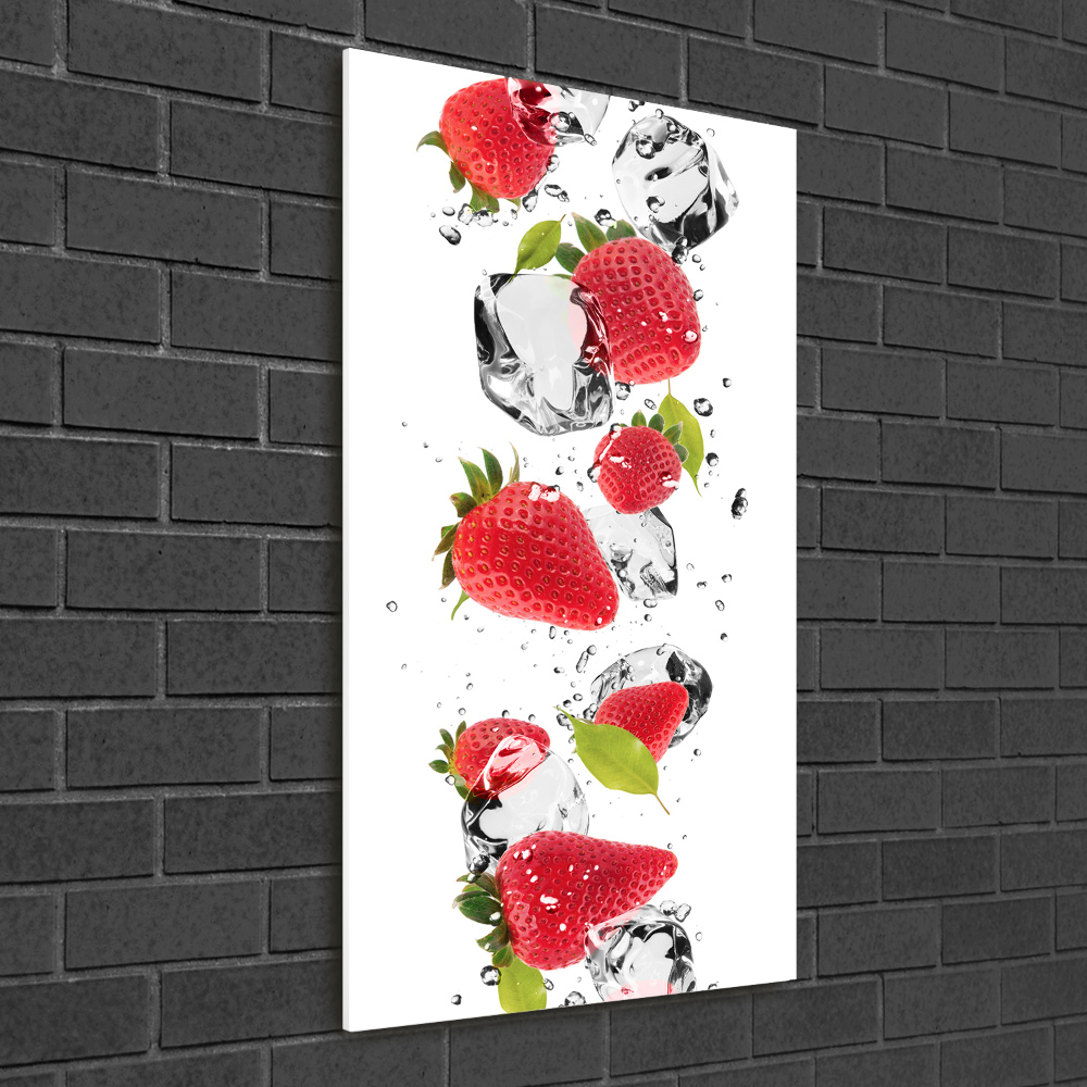 Tableau verre acrylique Fraises