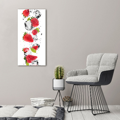 Tableau verre acrylique Fraises