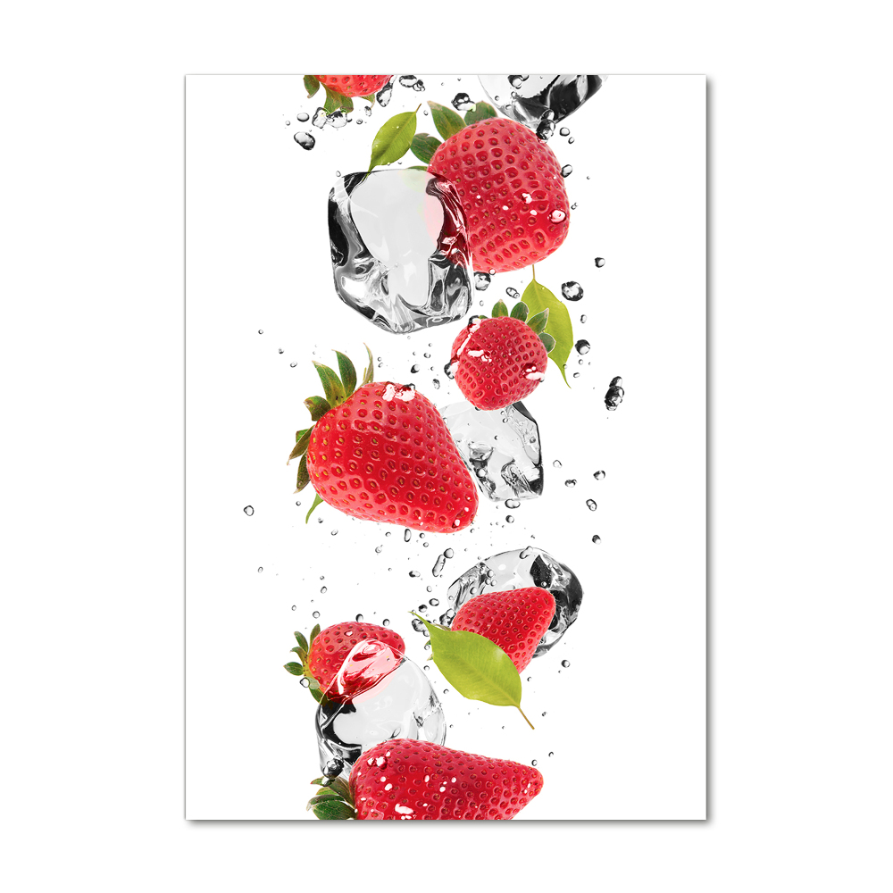 Tableau verre acrylique Fraises