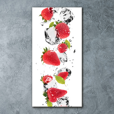 Tableau verre acrylique Fraises