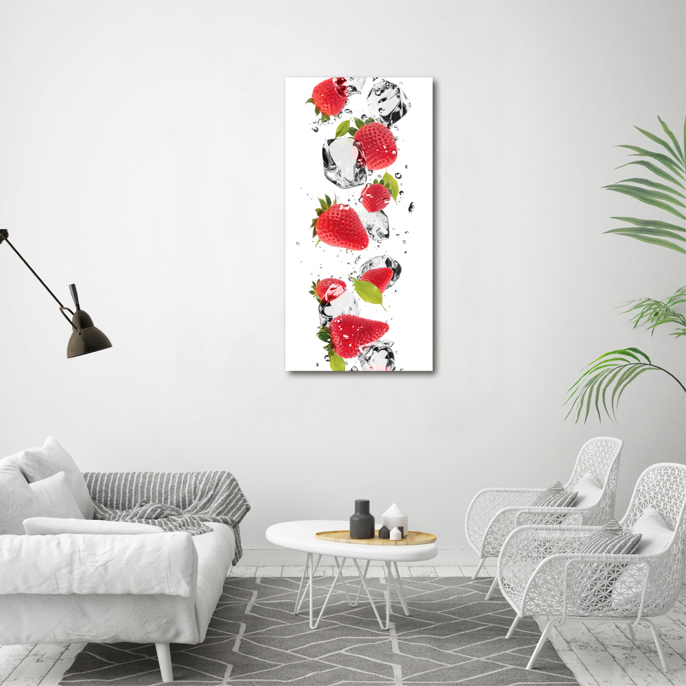 Tableau verre acrylique Fraises