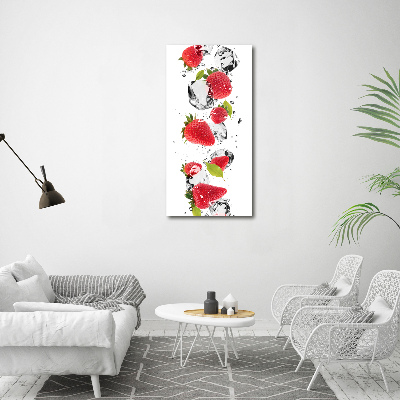 Tableau verre acrylique Fraises