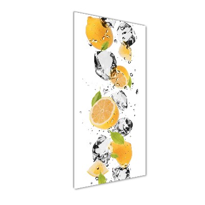 Tableau verre acrylique Citrons et eau