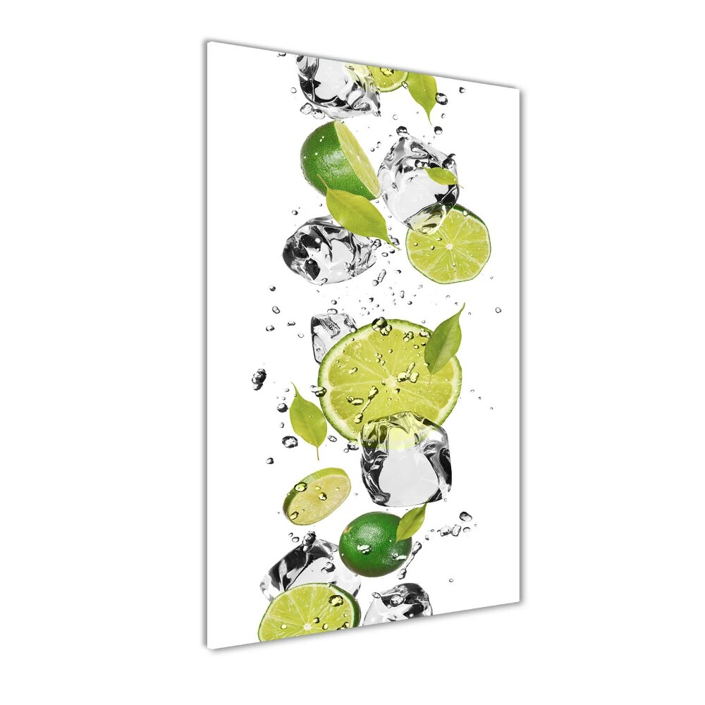 Acrylique tableau Citron vert et eau