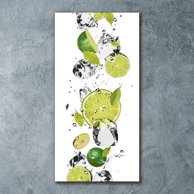 Acrylique tableau Citron vert et eau