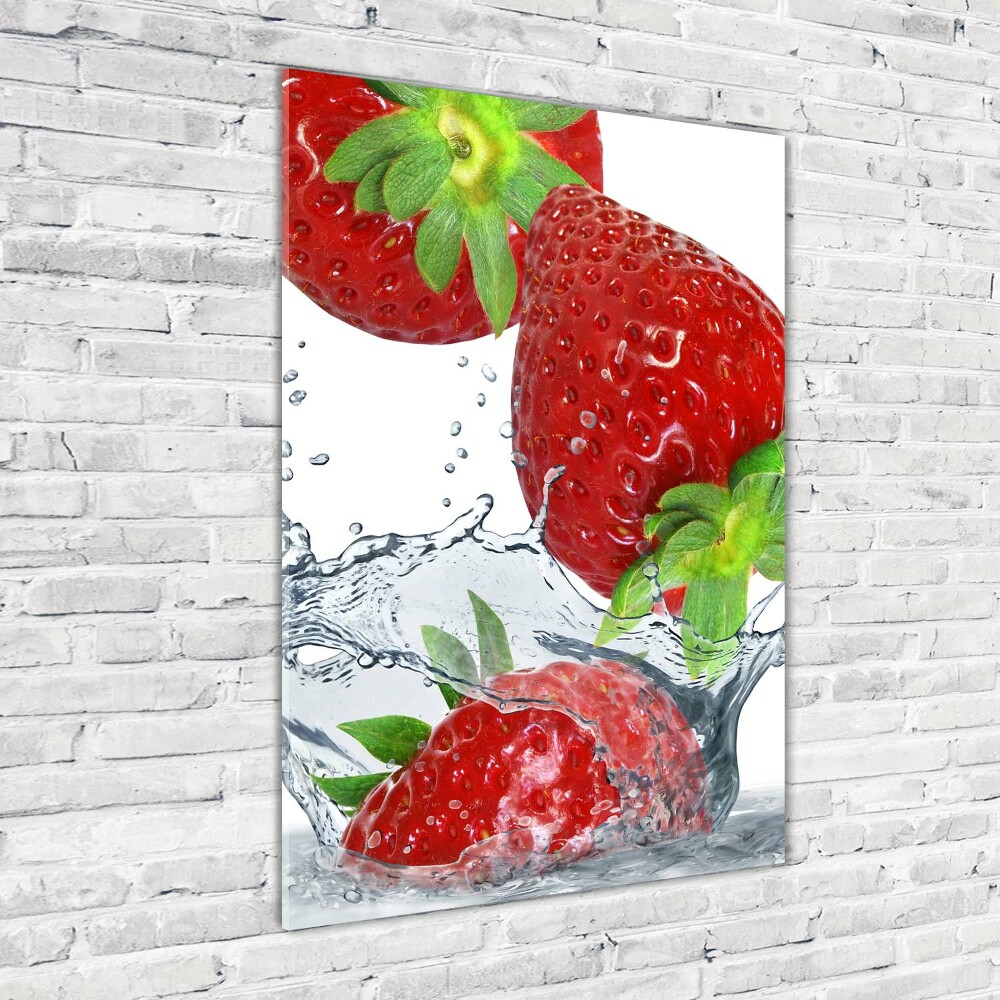 Tableau sur verre acrylique Fraises