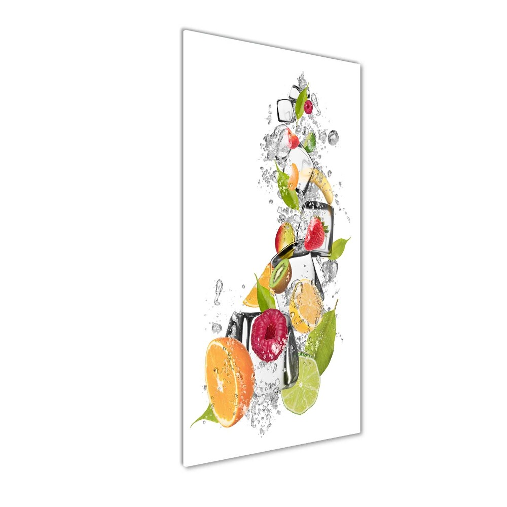 Tableau sur verre acrylique Fruits et glace