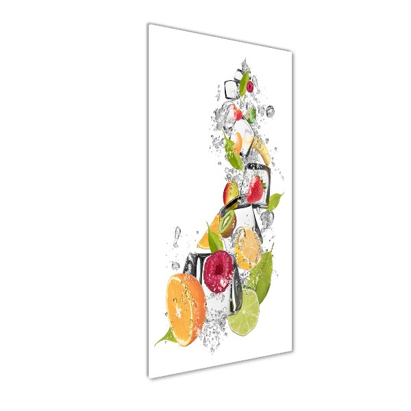 Tableau sur verre acrylique Fruits et glace
