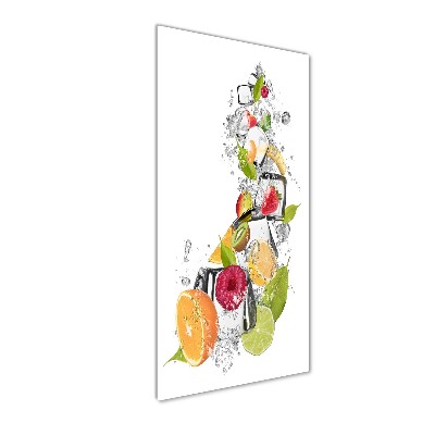 Tableau sur verre acrylique Fruits et glace