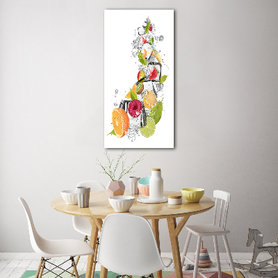 Tableau sur verre acrylique Fruits et glace