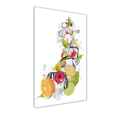 Tableau sur verre acrylique Fruits et glace