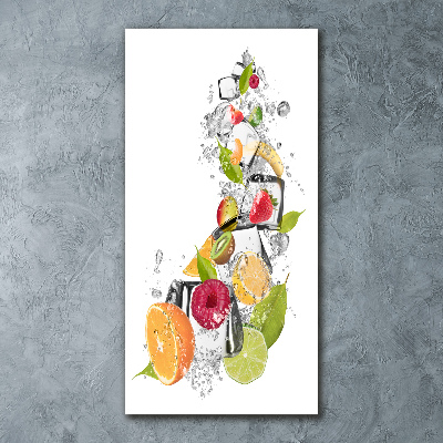 Tableau sur verre acrylique Fruits et glace