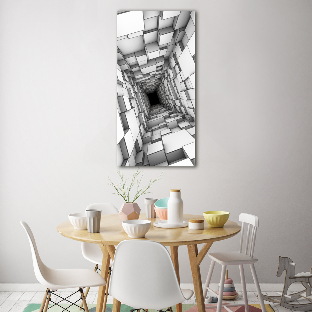 Tableau acrylique Tunnel de cubes