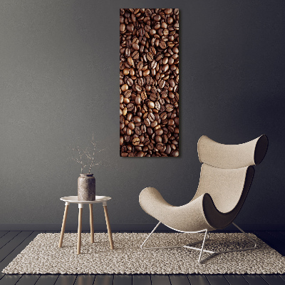 Tableau sur verre acrylique Grains de café noir