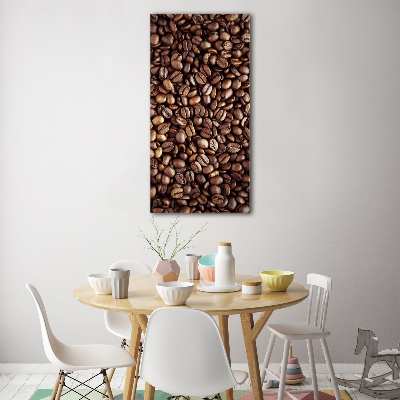 Tableau sur verre acrylique Grains de café noir