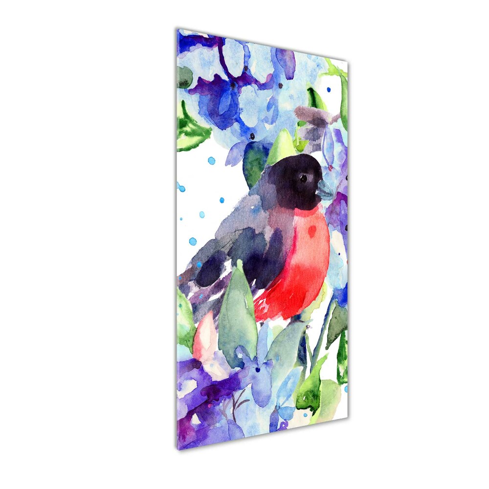 Tableau acrylique Oiseaux et fleurs