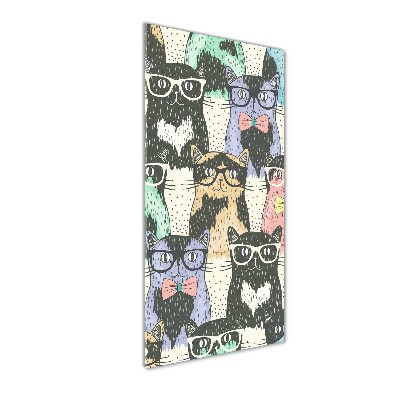 Tableau en acrylique Chats avec lunettes