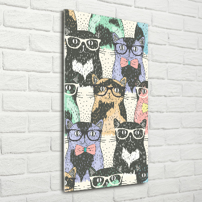 Tableau en acrylique Chats avec lunettes