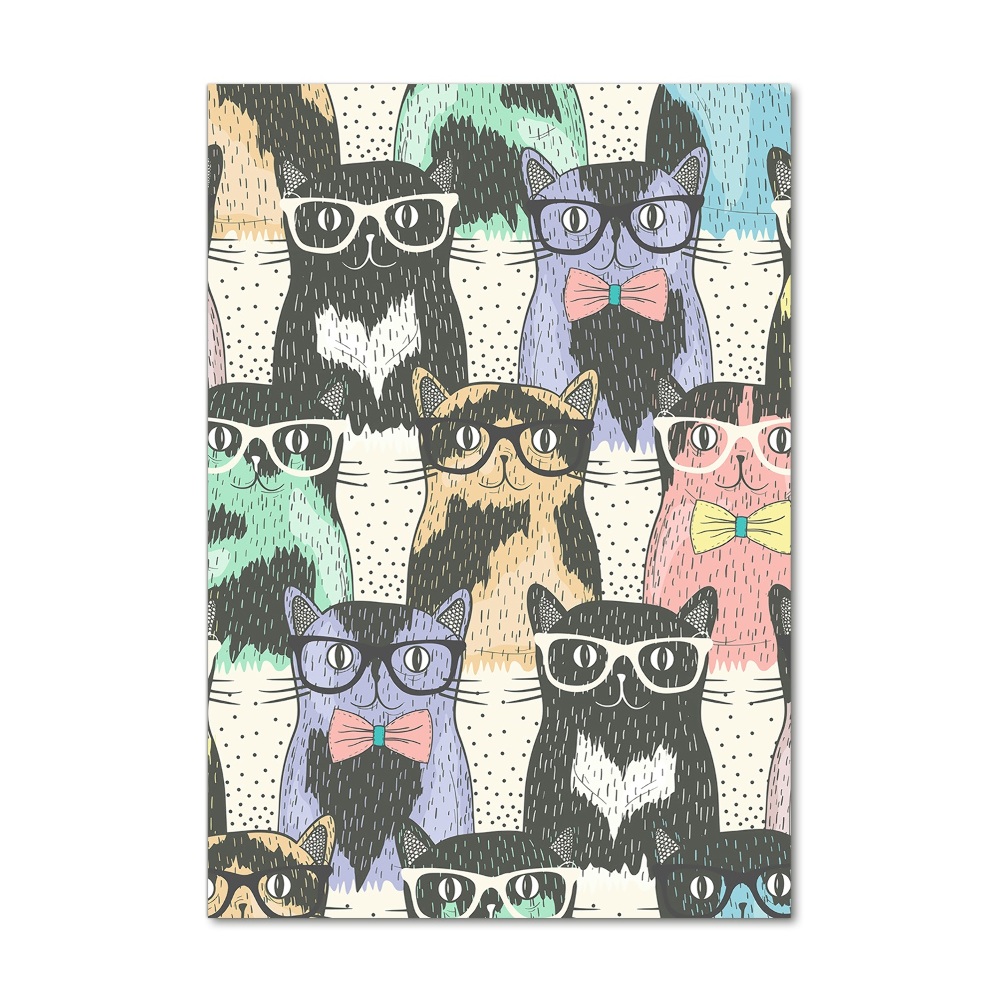 Tableau en acrylique Chats avec lunettes