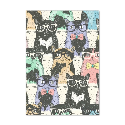 Tableau en acrylique Chats avec lunettes