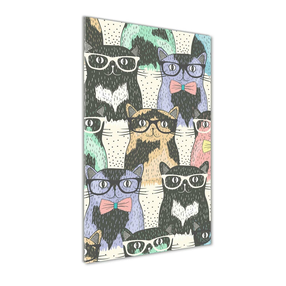 Tableau en acrylique Chats avec lunettes