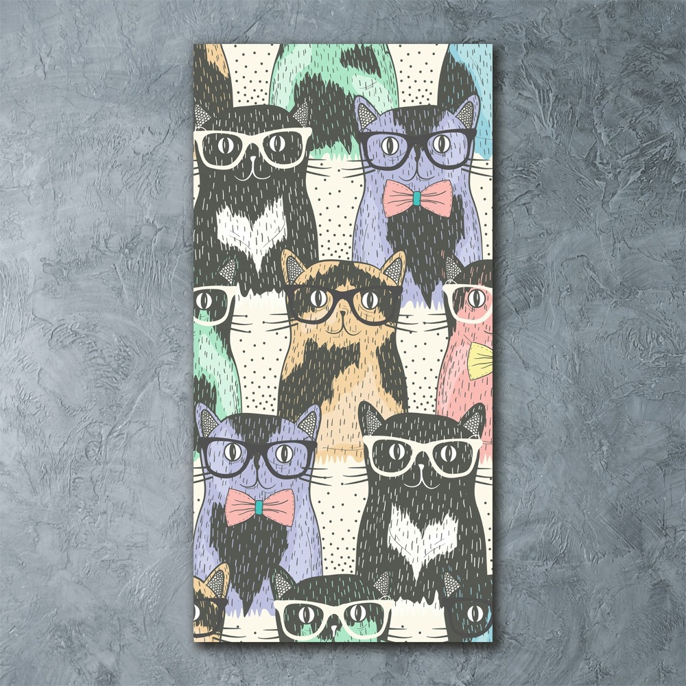 Tableau en acrylique Chats avec lunettes