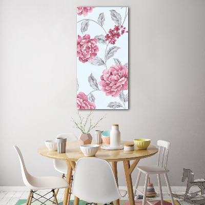 Tableau sur verre acrylique Pivoines