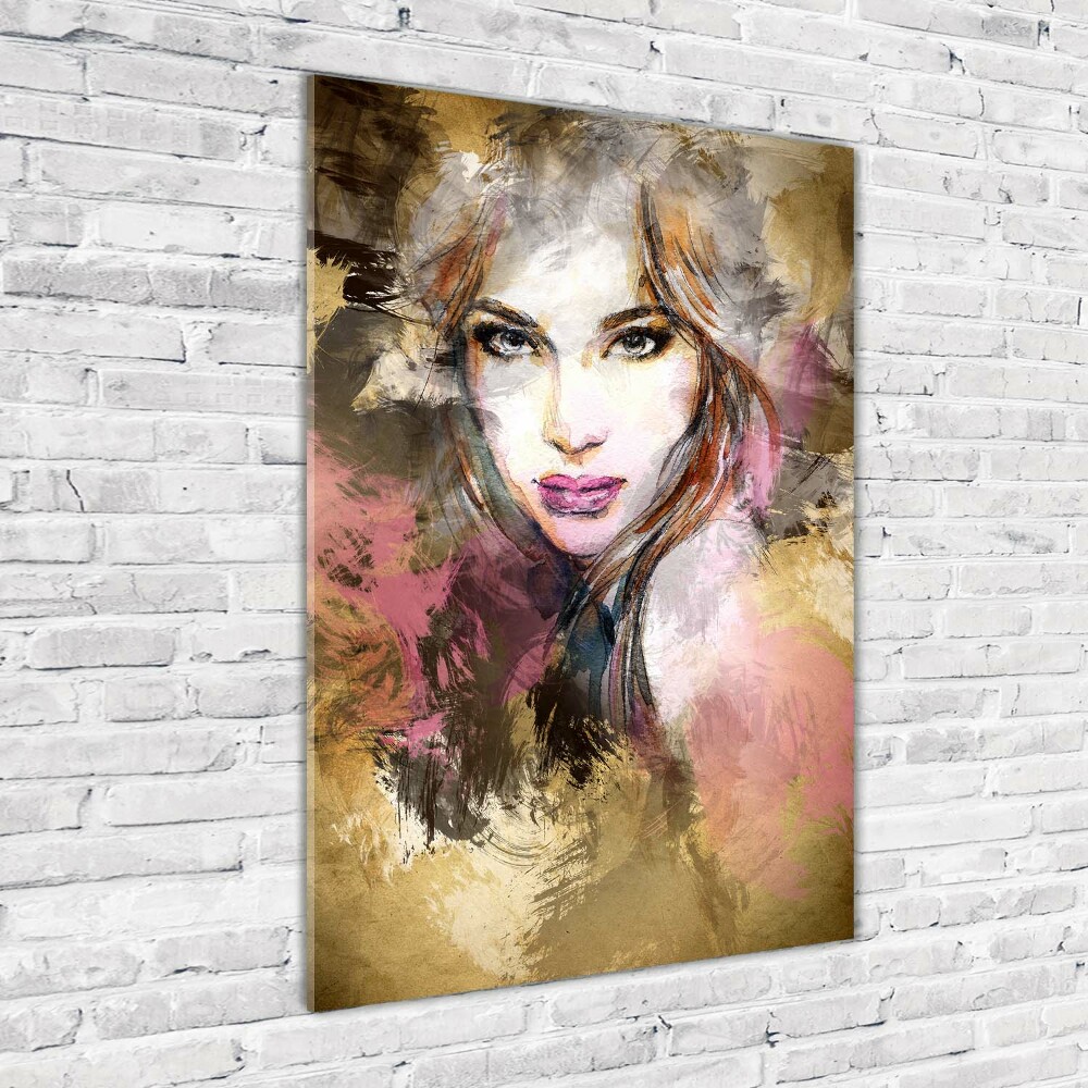 Tableau verre acrylique Femme abstraite