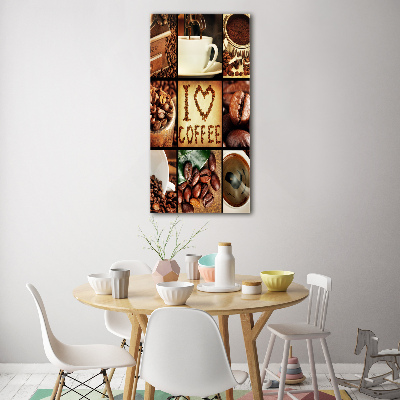 Tableau sur verre acrylique Collage de café