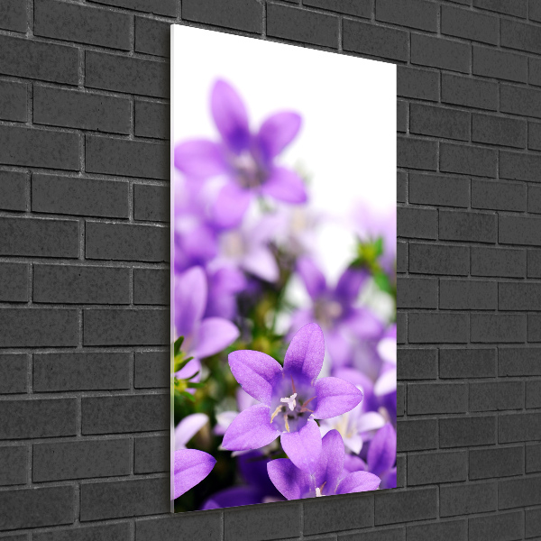 Tableau sur verre acrylique Cloches violettes