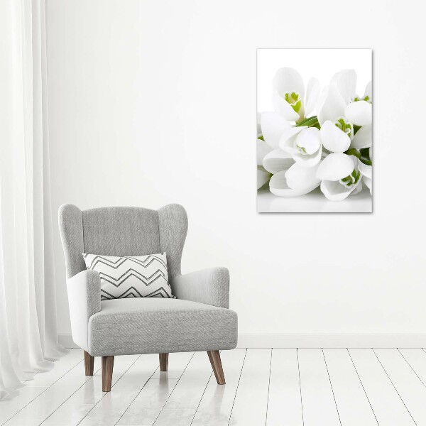 Acrylique tableau Perce-neige blanc