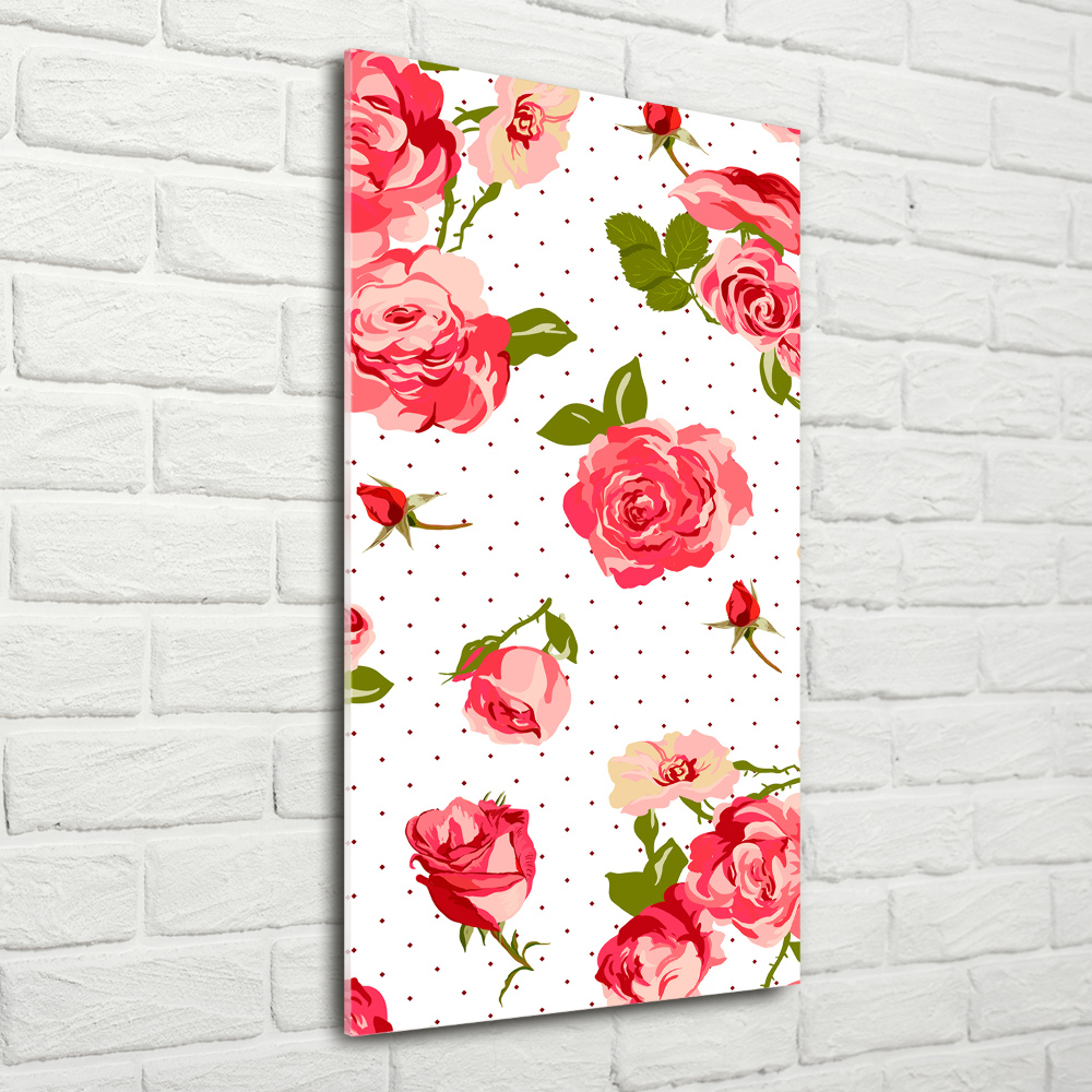 Tableau acrylique Roses sauvages