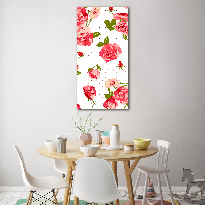 Tableau acrylique Roses sauvages