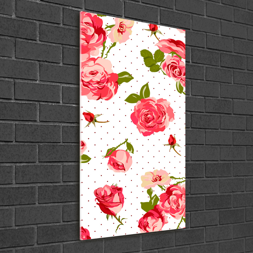 Tableau acrylique Roses sauvages