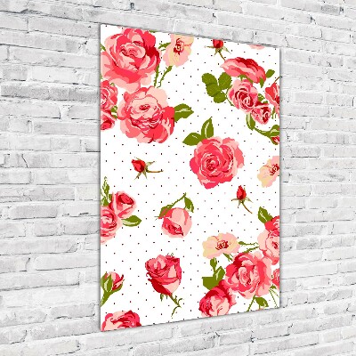 Tableau acrylique Roses sauvages