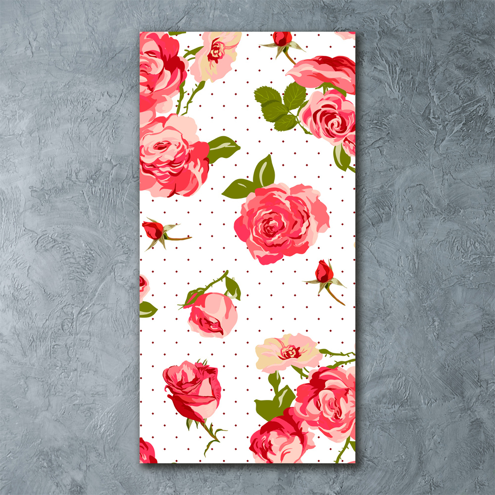 Tableau acrylique Roses sauvages