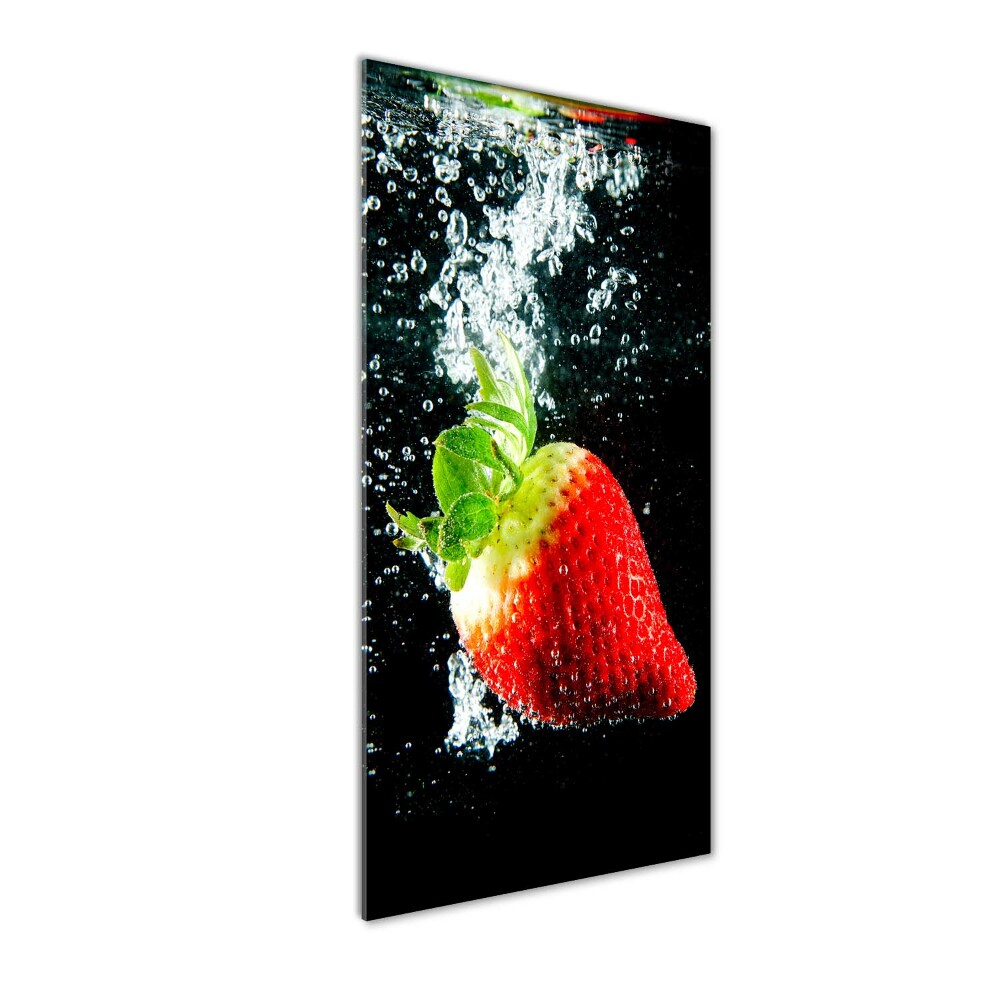 Tableau acrylique Fraise sous l'eau