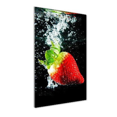 Tableau acrylique Fraise sous l'eau