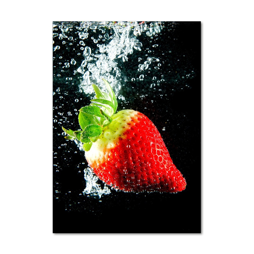 Tableau acrylique Fraise sous l'eau