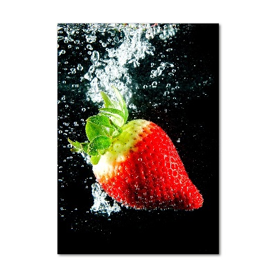 Tableau acrylique Fraise sous l'eau