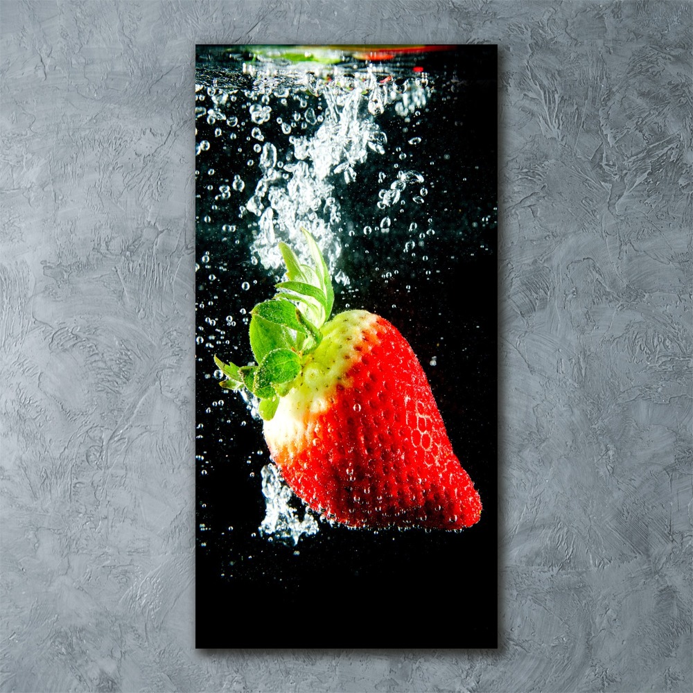 Tableau acrylique Fraise sous l'eau