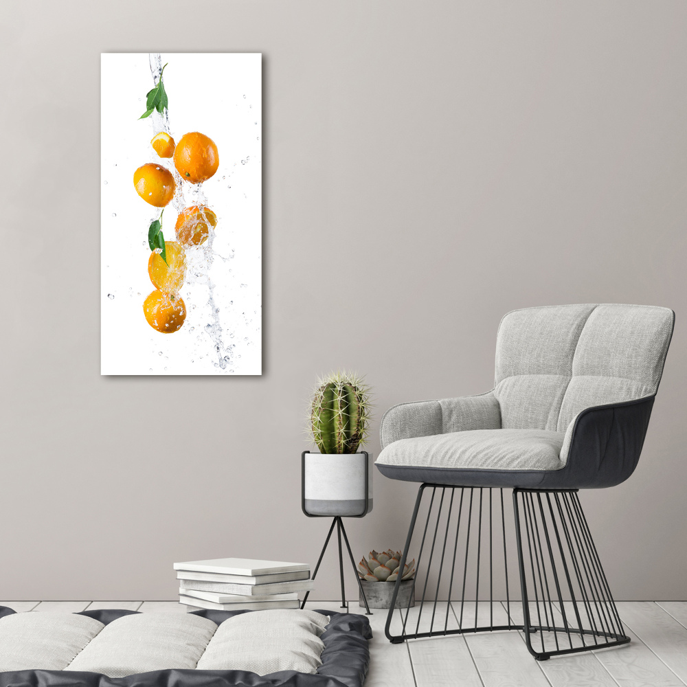 Tableau verre acrylique Oranges