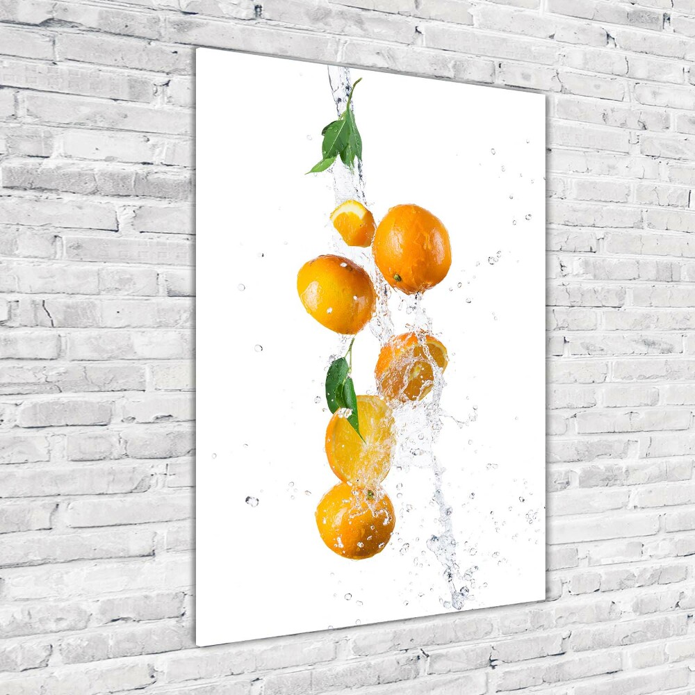 Tableau verre acrylique Oranges