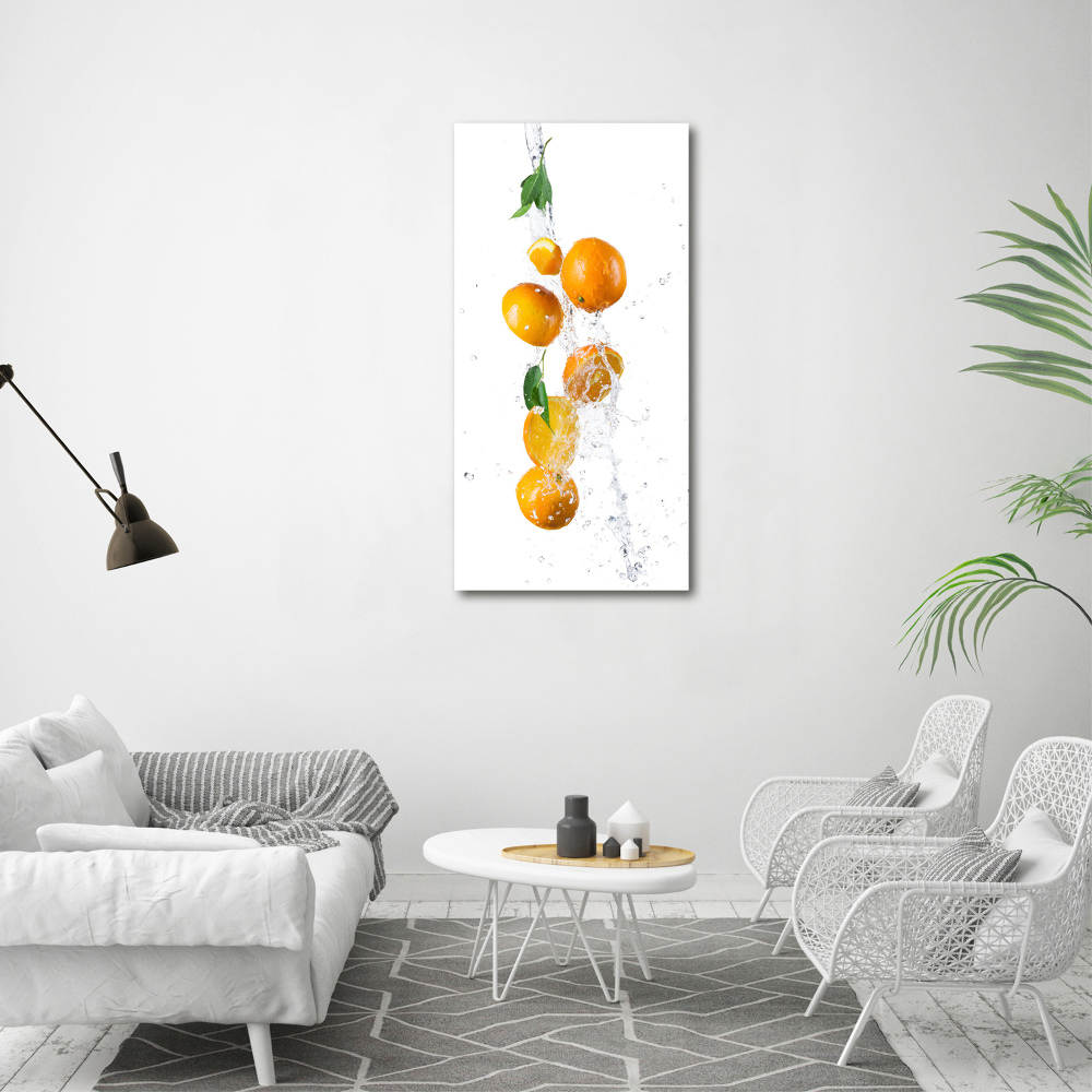 Tableau verre acrylique Oranges