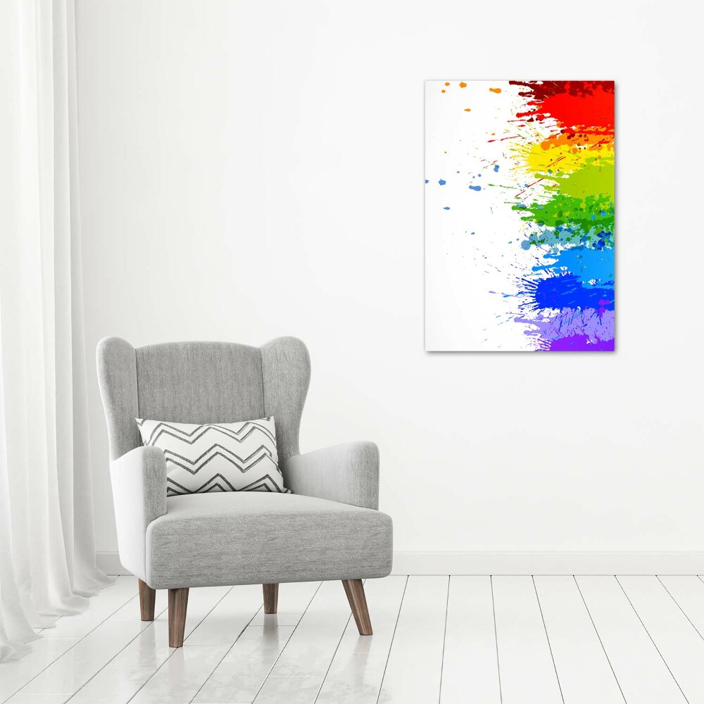 Acrylique tableau Arc-en-ciel abstrait